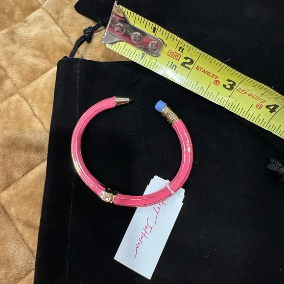 BETSEY JOHNSON fun “pencil” bracelet in PINK( w/blue “eraser”!) great gift🩷🩵🩷